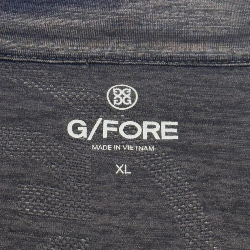 G/FORE Pullover Mens XL Gray 1/4 Zip Long Sleeve Performance Golf Shirt Top